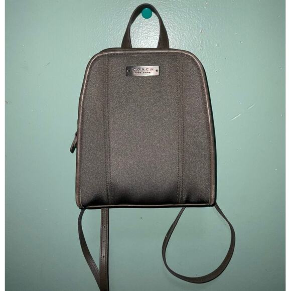 Coach Vintage Backpack Handbag Small Neoprene Leather Trim 